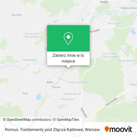 Mapa Romus. Fundamenty pod Złącza Kablowe