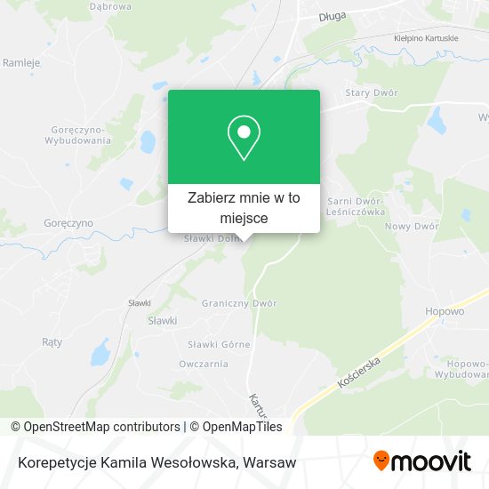 Mapa Korepetycje Kamila Wesołowska