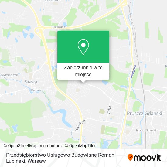 Mapa Przedsiębiorstwo Usługowo Budowlane Roman Lubiński