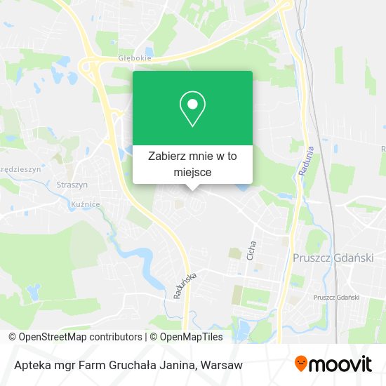 Mapa Apteka mgr Farm Gruchała Janina