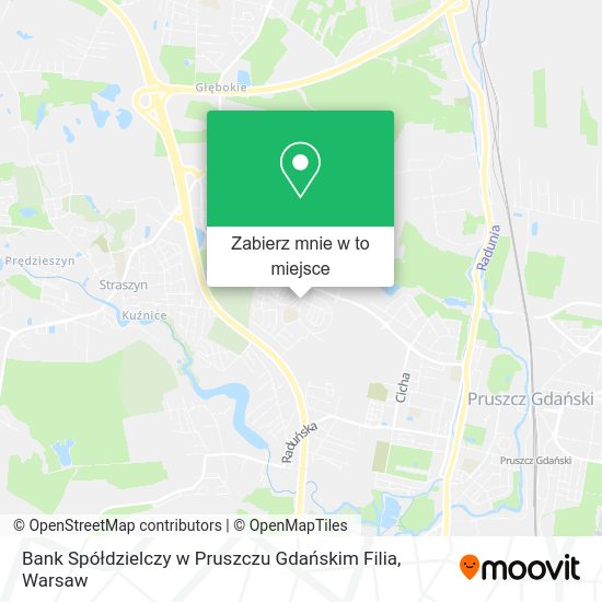 Mapa Bank Spółdzielczy w Pruszczu Gdańskim Filia