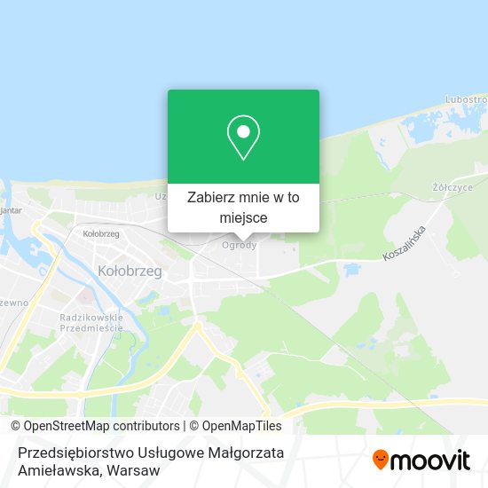 Mapa Przedsiębiorstwo Usługowe Małgorzata Amieławska