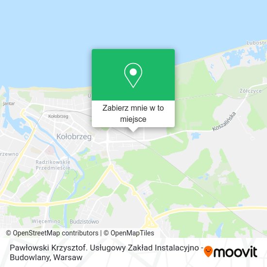 Mapa Pawłowski Krzysztof. Usługowy Zakład Instalacyjno - Budowlany