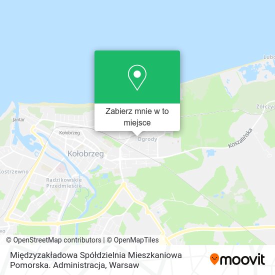 Mapa Międzyzakładowa Spółdzielnia Mieszkaniowa Pomorska. Administracja