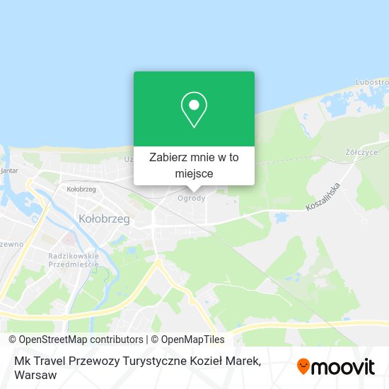 Mapa Mk Travel Przewozy Turystyczne Kozieł Marek