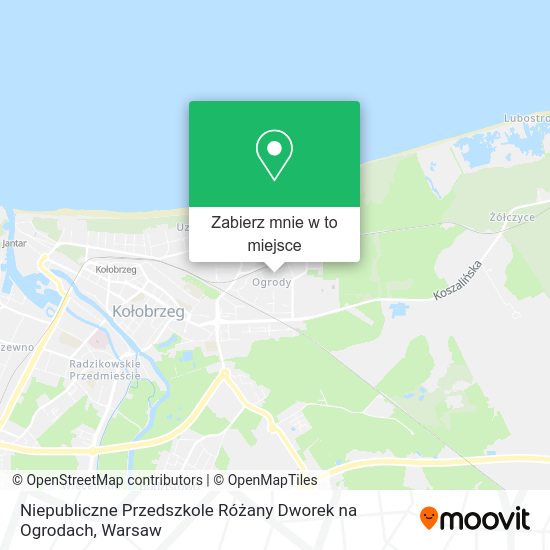 Mapa Niepubliczne Przedszkole Różany Dworek na Ogrodach