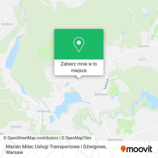 Mapa Marian Miler, Usługi Transportowe i Dźwigowe