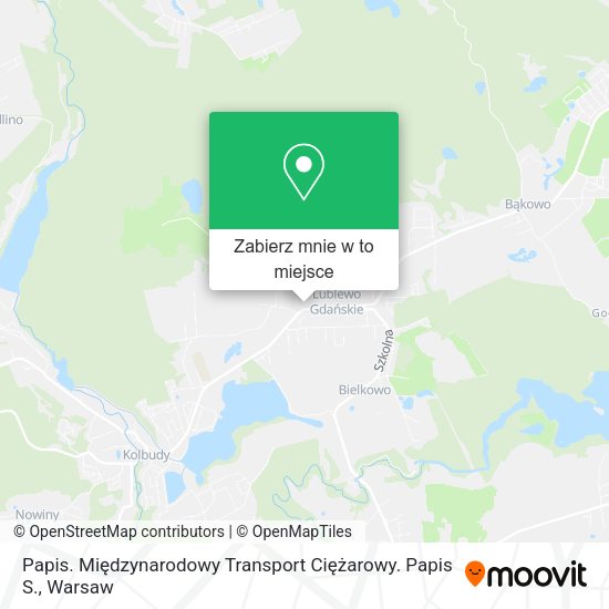 Mapa Papis. Międzynarodowy Transport Ciężarowy. Papis S.