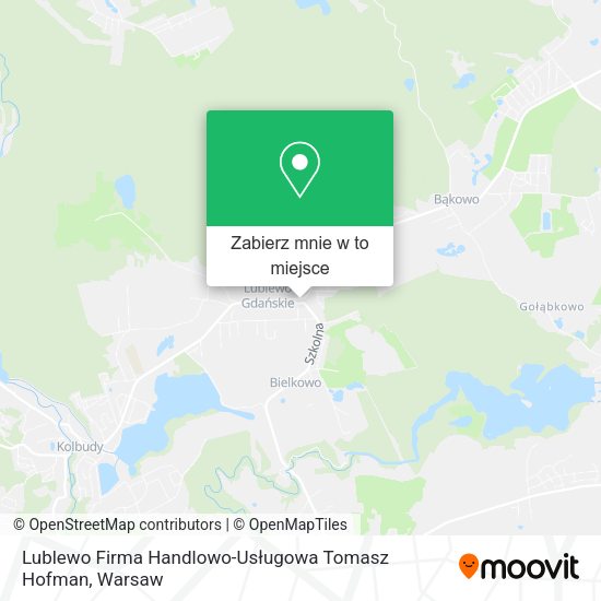 Mapa Lublewo Firma Handlowo-Usługowa Tomasz Hofman