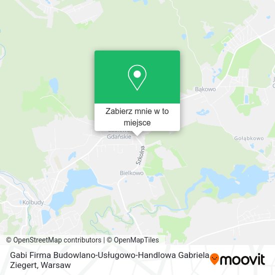 Mapa Gabi Firma Budowlano-Usługowo-Handlowa Gabriela Ziegert