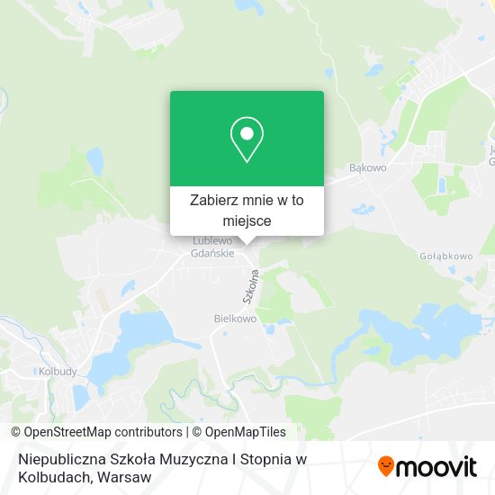 Mapa Niepubliczna Szkoła Muzyczna I Stopnia w Kolbudach