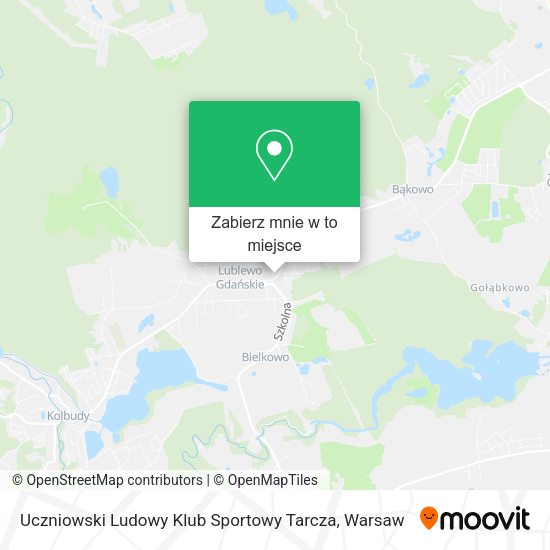 Mapa Uczniowski Ludowy Klub Sportowy Tarcza