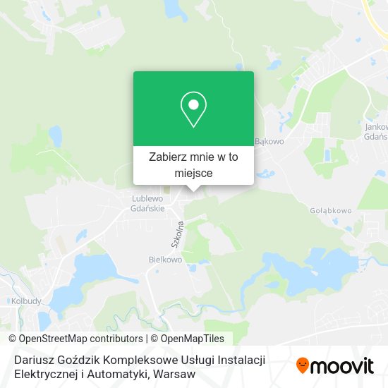 Mapa Dariusz Goździk Kompleksowe Usługi Instalacji Elektrycznej i Automatyki