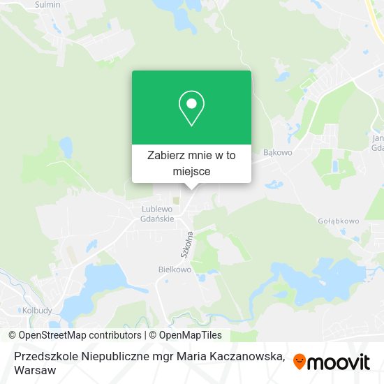 Mapa Przedszkole Niepubliczne mgr Maria Kaczanowska