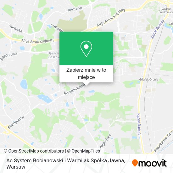 Mapa Ac System Bocianowski i Warmijak Spółka Jawna