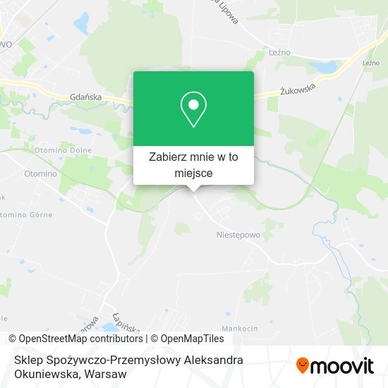 Mapa Sklep Spożywczo-Przemysłowy Aleksandra Okuniewska