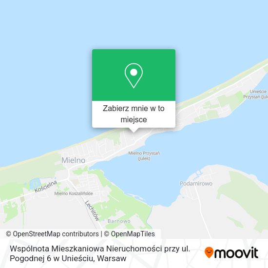 Mapa Wspólnota Mieszkaniowa Nieruchomości przy ul. Pogodnej 6 w Unieściu