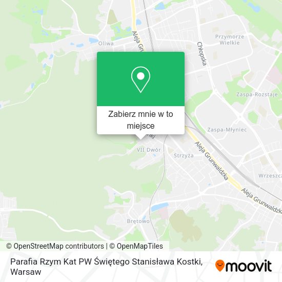 Mapa Parafia Rzym Kat PW Świętego Stanisława Kostki