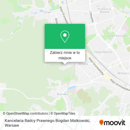 Mapa Kancelaria Radcy Prawnego Bogdan Malkowski