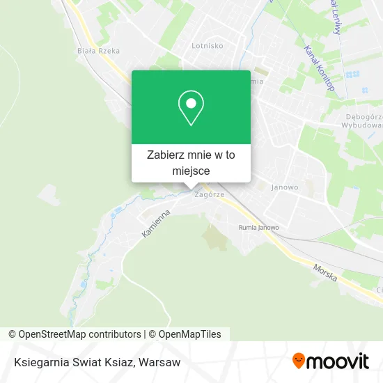 Mapa Ksiegarnia Swiat Ksiaz
