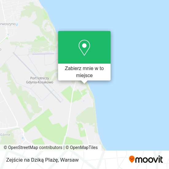 Mapa Zejście na Dziką Plażę