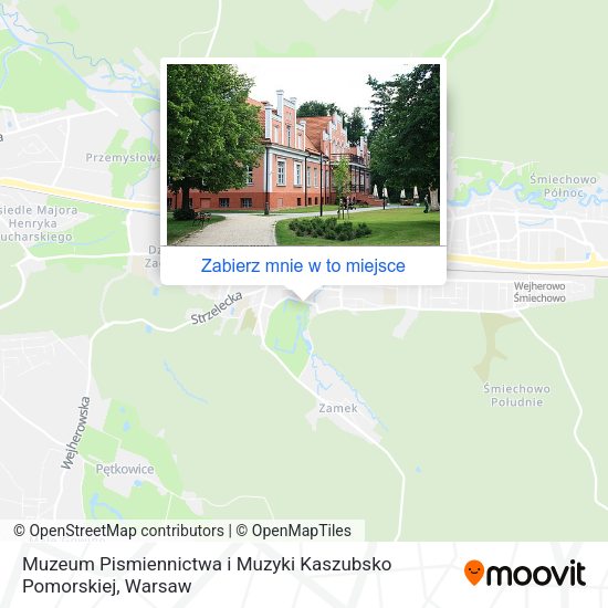 Mapa Muzeum Pismiennictwa i Muzyki Kaszubsko Pomorskiej