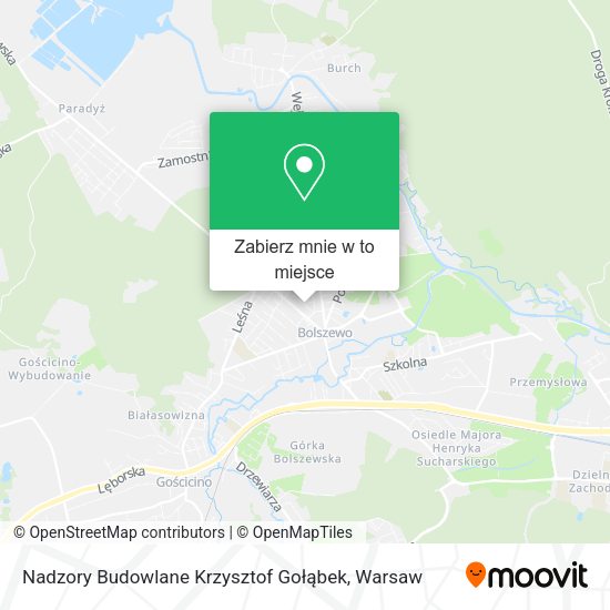 Mapa Nadzory Budowlane Krzysztof Gołąbek