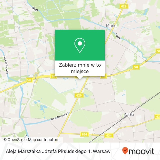 Mapa Aleja Marszałka Józefa Piłsudskiego 1