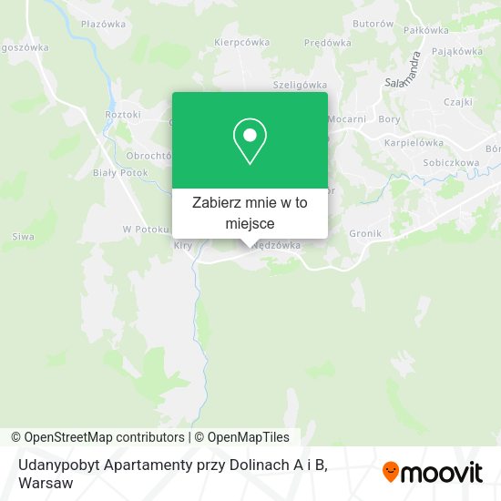 Mapa Udanypobyt Apartamenty przy Dolinach A i B