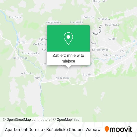 Mapa Apartament Domino - Kościelisko Chotarz