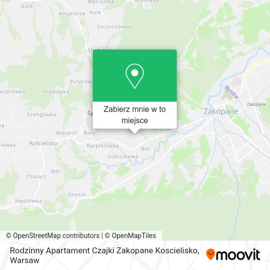 Mapa Rodzinny Apartament Czajki Zakopane Koscielisko