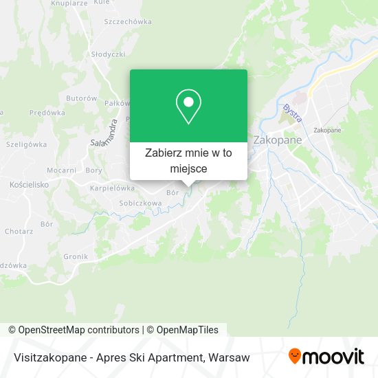 Mapa Visitzakopane - Apres Ski Apartment