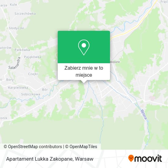 Mapa Apartament Lukka Zakopane