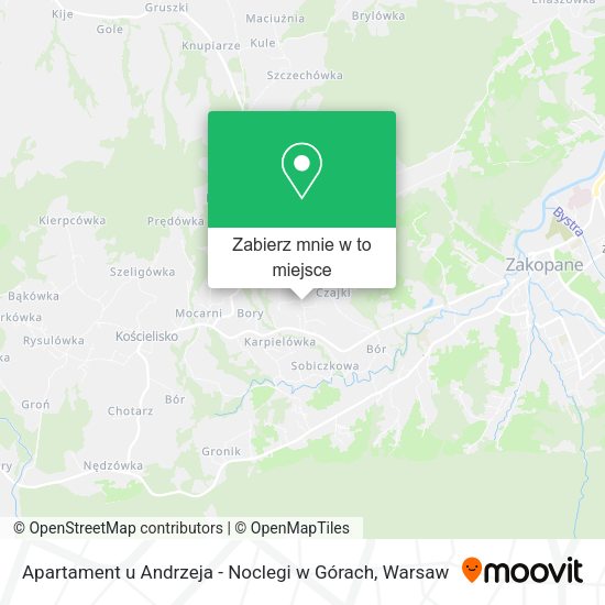 Mapa Apartament u Andrzeja - Noclegi w Górach