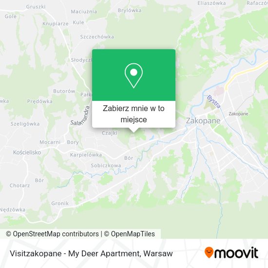 Mapa Visitzakopane - My Deer Apartment