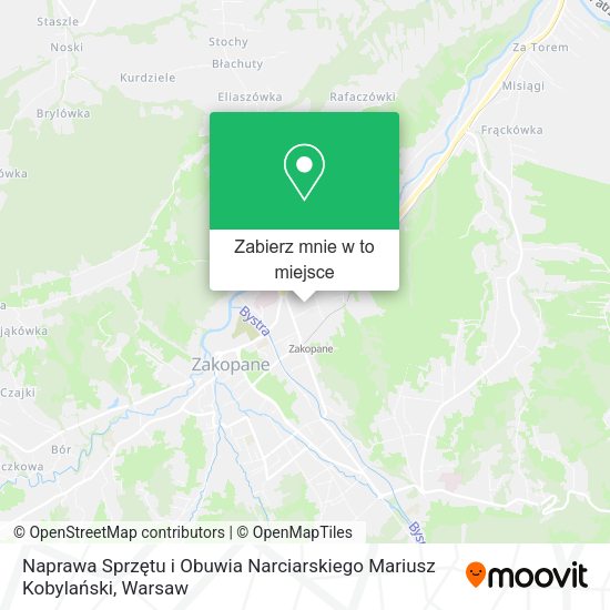 Mapa Naprawa Sprzętu i Obuwia Narciarskiego Mariusz Kobylański