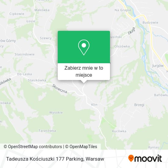 Mapa Tadeusza Kościuszki 177 Parking