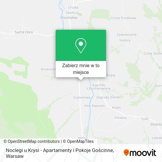 Mapa Noclegi u Krysi - Apartamenty i Pokoje Gościnne