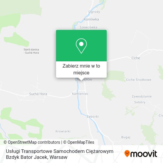 Mapa Usługi Transportowe Samochodem Ciężarowym Bzdyk Bator Jacek