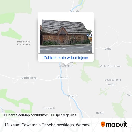 Mapa Muzeum Powstania Chocholowskiego