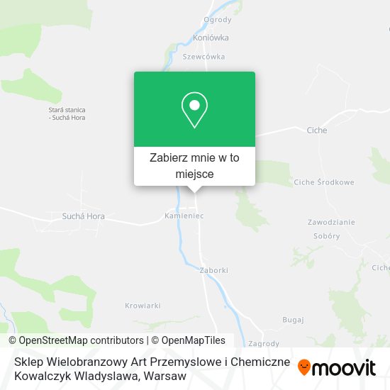 Mapa Sklep Wielobranzowy Art Przemyslowe i Chemiczne Kowalczyk Wladyslawa