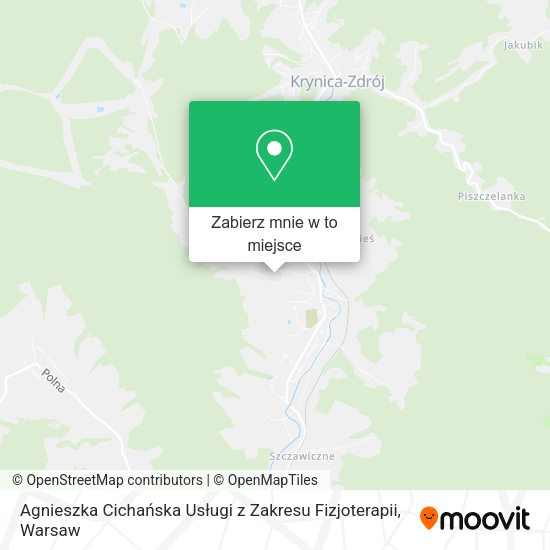 Mapa Agnieszka Cichańska Usługi z Zakresu Fizjoterapii