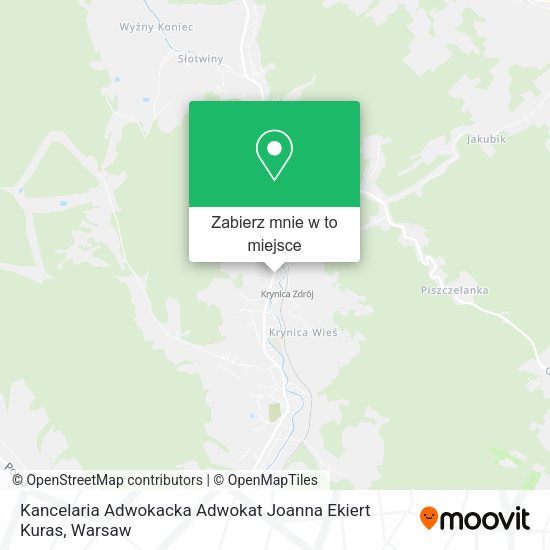 Mapa Kancelaria Adwokacka Adwokat Joanna Ekiert Kuras