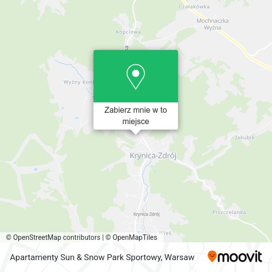 Mapa Apartamenty Sun & Snow Park Sportowy