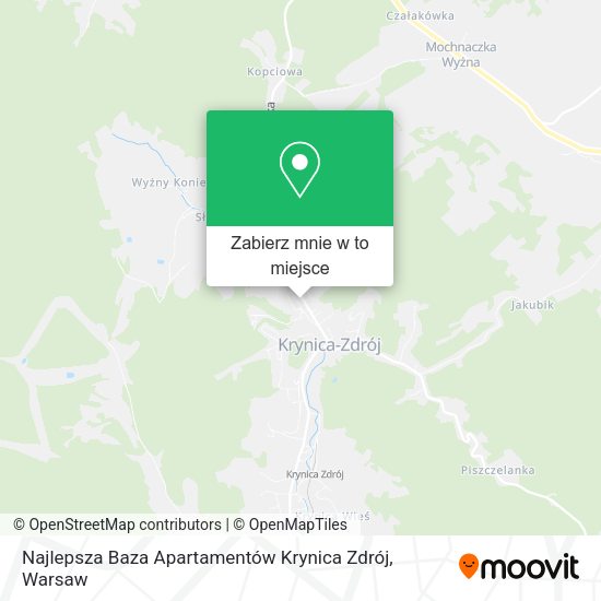 Mapa Najlepsza Baza Apartamentów Krynica Zdrój