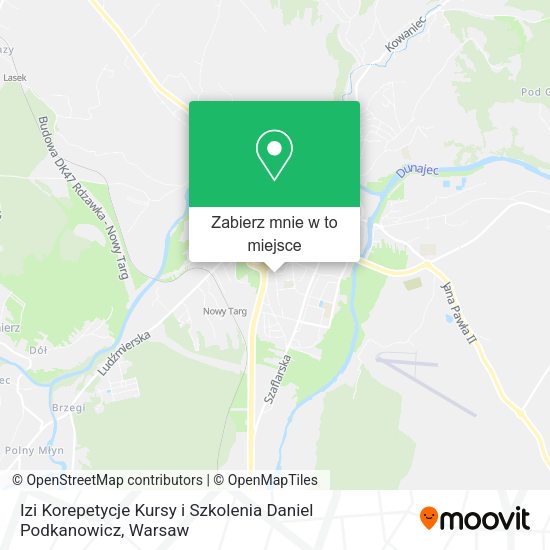 Mapa Izi Korepetycje Kursy i Szkolenia Daniel Podkanowicz