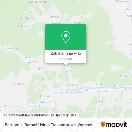 Mapa Bartłomiej Barnaś Usługi Transportowe