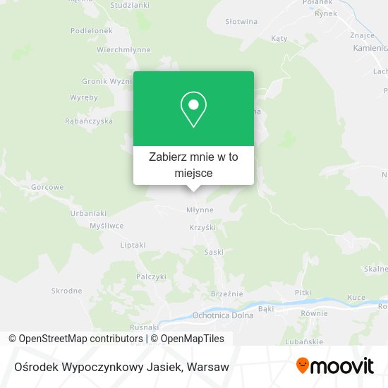 Mapa Ośrodek Wypoczynkowy Jasiek