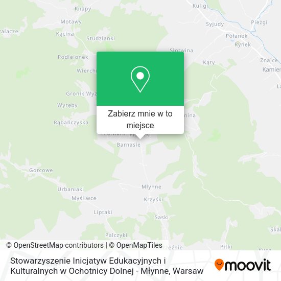 Mapa Stowarzyszenie Inicjatyw Edukacyjnych i Kulturalnych w Ochotnicy Dolnej - Młynne