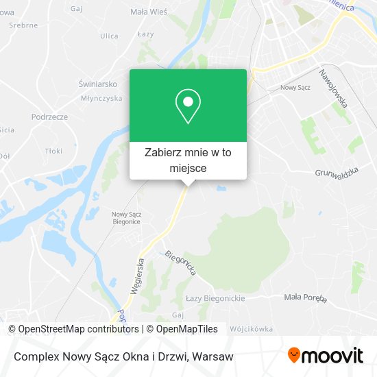 Mapa Complex Nowy Sącz Okna i Drzwi